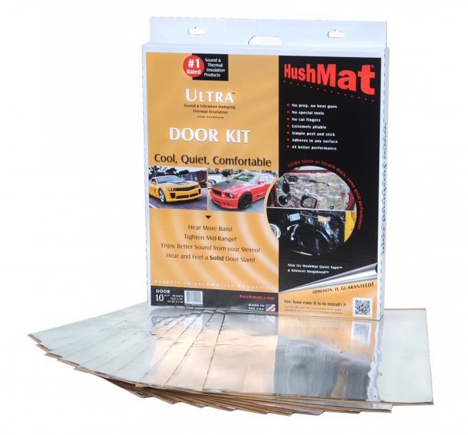 HushMat Door Kit - Silver Foil with Self-Adhesive Butyl-10 Sheets 12" x 12" ea 10 sq ft 10201