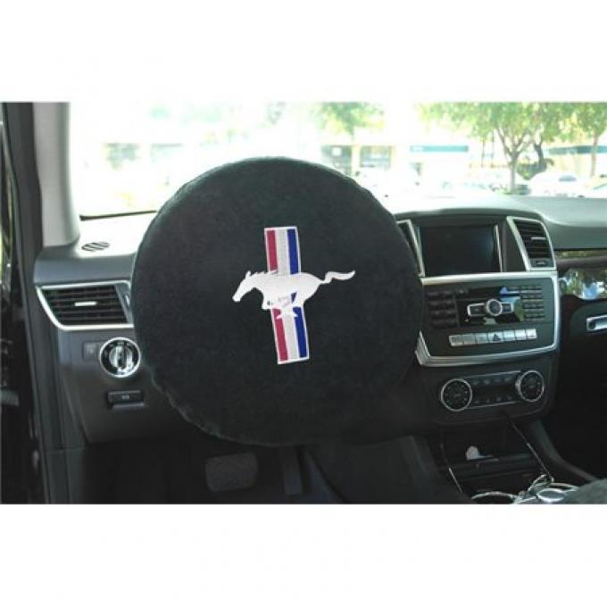 Seat Armour Mustang Steering Wheel Cover, Black SWA100MUSB