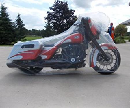 Motorcycle Cover, Disposable Clear, 5 Pack
