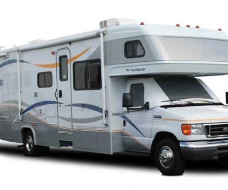 Adco Covers 2510, Windshield Cover, For Class C And Class B Endura Kodiak Series Motorhomes Manufactured 2004 To 2016, Protects Dashboard From Fading And Cracking Against Sun, Mounts With Magnets, White, Vinyl, With Storage Bag, With Sewn-In Door Pockets