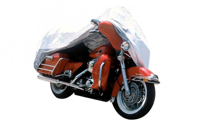 Adco Covers 73014, Motorcycle Cover, Tyvek (R),Fits Touring Cruisers; Extra Large, Non-Abrasive Fabric, Aluminized Heat Shield, All Weather Protection, Breathable/ UV And Water Resistant, Vented