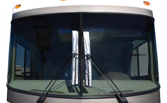 Adco Covers 2378, Exterior Mirror Cover, Universal, For Class A And Class C Motorhomes, Fits Mirrors Up To 18 Inch Height, Diamond Plated Steel Design, Vinyl, With Wiper Cover Set
