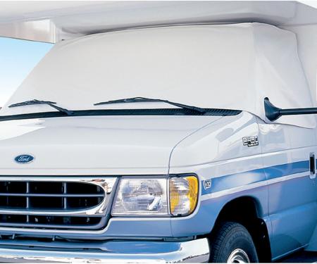 Adco Covers 2424, Windshield Cover, For Class C And Class B Ram Promaster Motorhomes Manufactured 2014 To 2018, Protects Dashboard From Fading And Cracking Against Sun, Mounts With Magnets, White, Vinyl