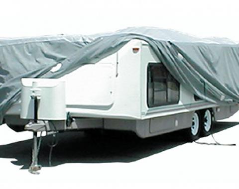 Adco Covers 12252, RV Cover, SFS AquaShed (R), For Hi-Lo Style Trailers, Fits Up To 22 Foot 6 Inch Length Travel Trailer, 270 Inch Length x 100 Inch Width x 60 Inch Height, Moderate Weather Protection, Breathable/ Resists High Humidity And UV Rays, Gray