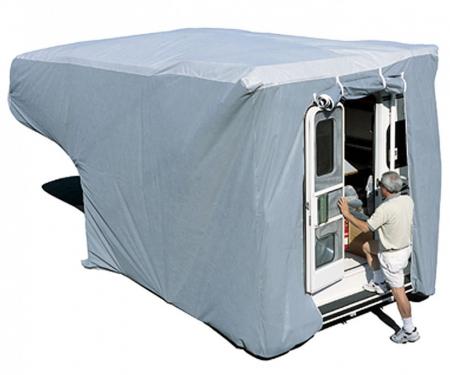 Adco Covers 12262, RV Cover, SFS AquaShed (R), For Truck Campers, Fits 8 Foot To 10 Foot Length Camper, Medium, 192 Inch Length x 104 Inch Width x 104 Inch Height, Moderate Weather Protection, Breathable/ Resists High Humidity And UV Rays, Gray