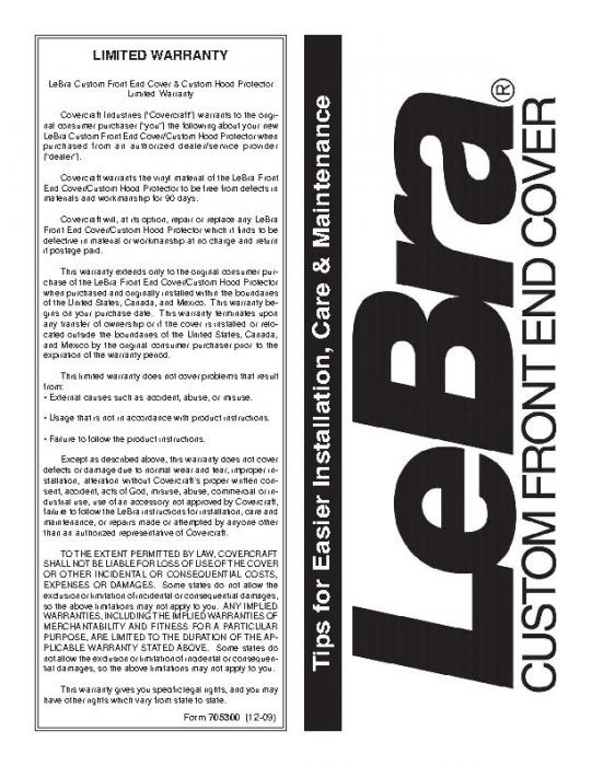 Covercraft LeBra 551073-01 Custom Fit Front End Cover for Toyota Camry Vinyl, Black 