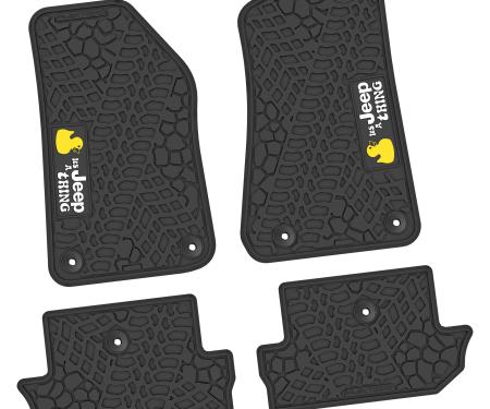 FlexTread 18-24 Jeep Wrangler JL 2Dr Floor Mats (4pc) w/ It's a JEEP Thing Logo NGTT47050