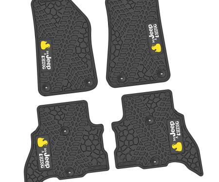FlexTread 21-24 Jeep 4xe Floor Mats (4pc) w/ It's a JEEP Thing Logo NGTT46050