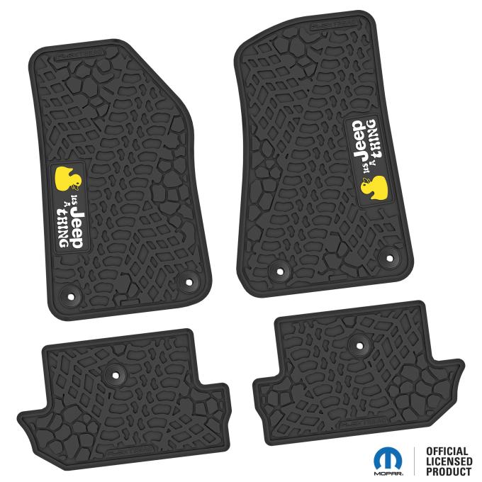 FlexTread 18-24 Jeep Wrangler JL 2Dr Floor Mats (4pc) w/ It's a JEEP Thing Logo NGTT47050