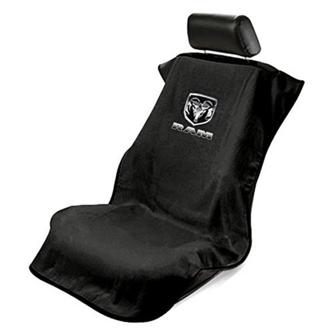 Seat Armour New Dodge Ram, Seat Towel, Black with Logo SA100NRAMB
