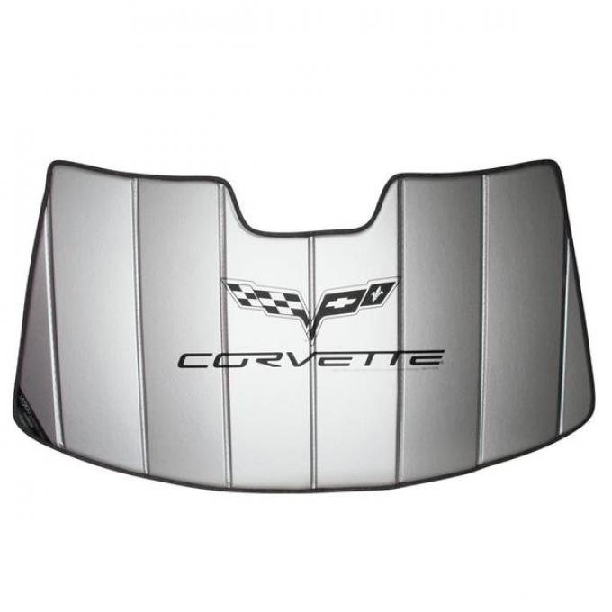 Corvette Accordian Style Windshield Sunshade, with C6 Logo