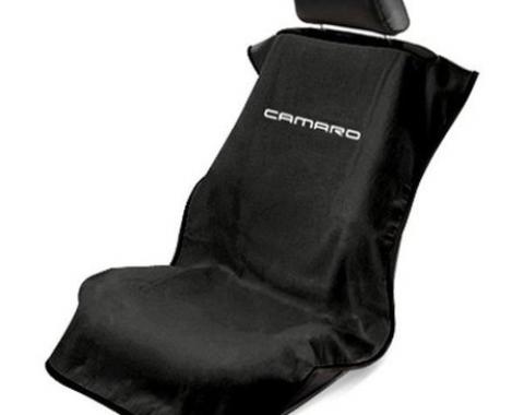 Seat Armour New Camaro, Seat Towel, Black with Logo SA100NCAMB