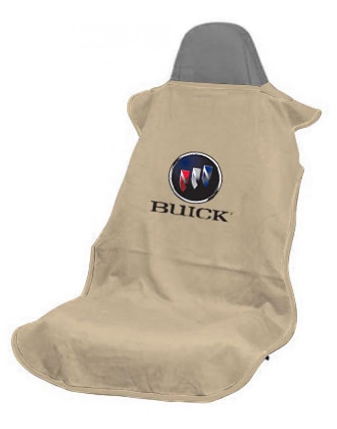 Seat Armour Buick Seat Towel, Tan with Script SA100BCKT