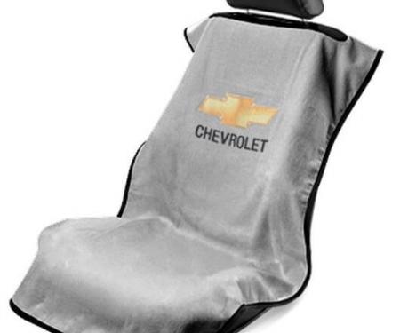 Seat Armour Chevrolet Seat Towel, Grey with Script SA100CHVG