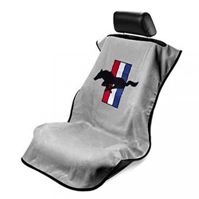 Seat Armour Mustang Pony, Seat Towel, Grey with Logo SA100MUSG