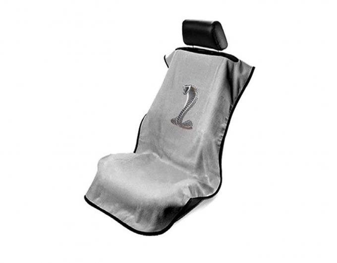 Seat Armour Mustang Cobra Seat Towel, Grey with Script SA100COBT