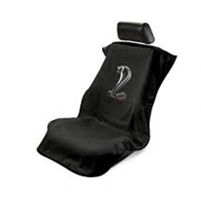 Seat Armour Mustang Cobra Seat Towel, Black with Script SA100COBB