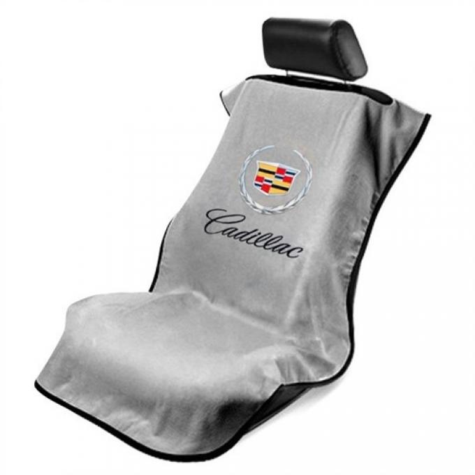 Seat Armour Cadillac Seat Towel, Grey with Script SA100CADG