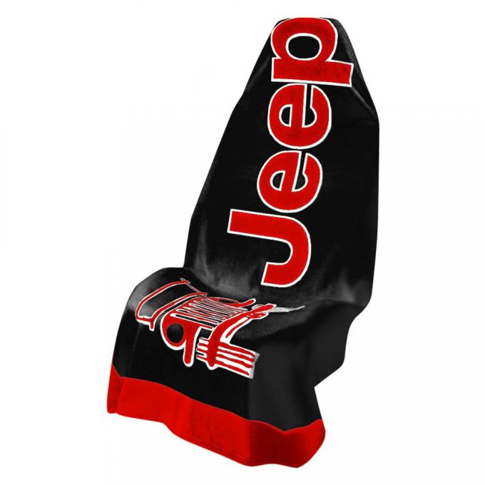 Seat Armour, Universal Towel2Go Jeep, Black/Red T2G100BR