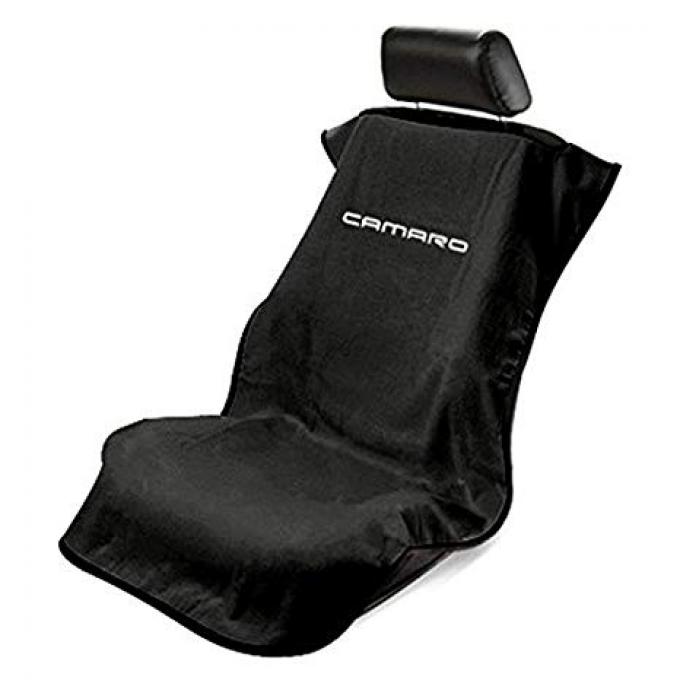 Seat Armour 2010-2019 Camaro Seat Towel, Gray with Black Script SA100NCAMB
