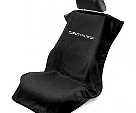 Seat Armour 2010-2019 Camaro Seat Towel, Gray with Black Script SA100NCAMB
