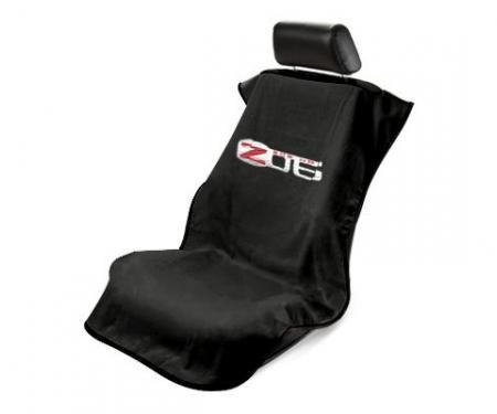 Seat Armour 2005-2013 Corvette Seat Towel, Black with Z06 Logo SA100CORZB