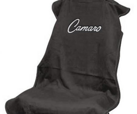 Seat Armour 1967-1981 Camaro Seat Towel, Black with Camaro Script SA100CAMB