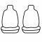 Covercraft 1985-1989 Volkswagen Cabriolet Precision Fit Leatherette Front Row Seat Covers GTV80LTSN