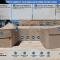 PCI Dura-Gard Outdoor Kitchen, Round End Table Covers, Tan, 60L x 44W x 40H, 1422-TN