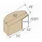 PCI Dura-Gard Outdoor Kitchen, Right, Rounded End, BBQ Grill Head Cover, Tan, 98L x 48W x 40H, 1425-TN