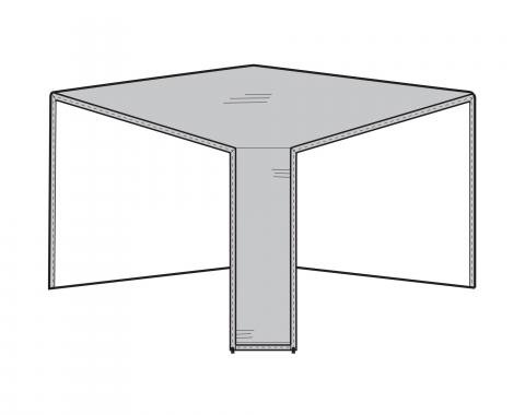 PCI Dura-Gard Outdoor Sectional Cover, Corner Piece Gray, 40W X 40D X 32H, 1252