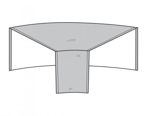 PCI Dura-Gard Outdoor Sectional Cover, Sofa, Wedge Gray, Back 52"W X Front  28"W X 40"D X 32"H, 1250