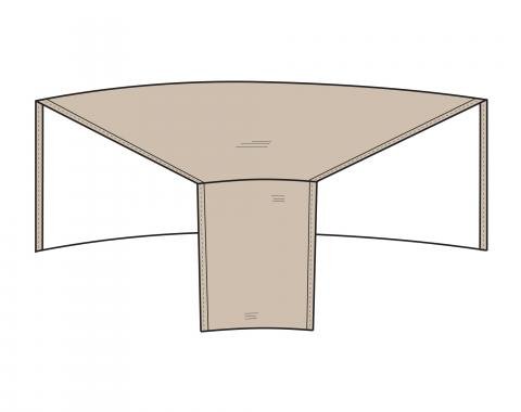 PCI Dura-Gard Outdoor Sectional Cover, Sofa, Wedge Tan, Back 52"W X Front  28"W X 40"D X 32"H, 1250-TN