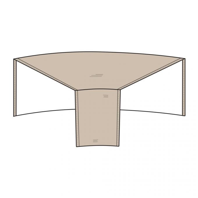 PCI Dura-Gard Outdoor Sectional Cover, Sofa, Wedge Tan, Back 52"W X Front  28"W X 40"D X 32"H, 1250-TN