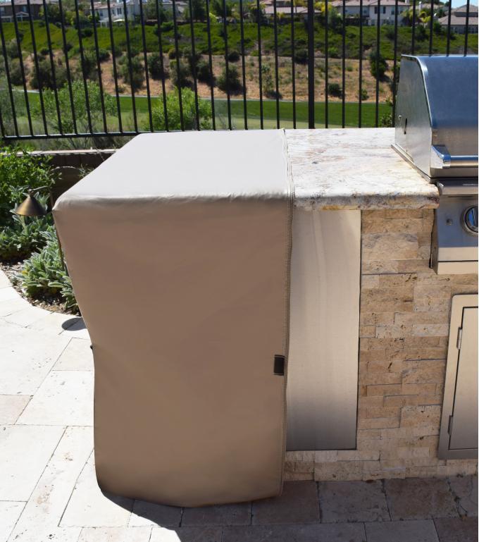 PCI Dura-Gard Outdoor Kitchen, Right & Left End Piece Cover, Tan, 44L x 24W x 40H, 1420-TN