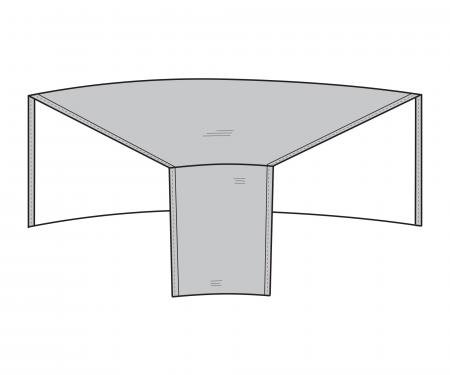 PCI Dura-Gard Outdoor Sectional Cover, Sofa, Wedge Gray, Back 52"W X Front  28"W X 40"D X 32"H, 1250