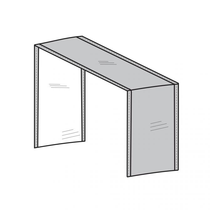 PCI Dura-Gard Outdoor Sectional Cover, Extension Piece Gray, 12W X 40D X 32H, 1260