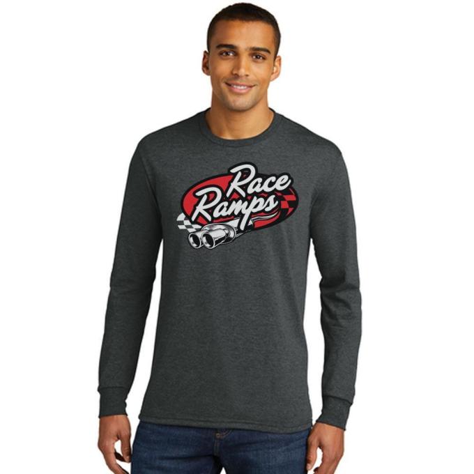 Race Ramps Tailpipe Logo Mens Long Sleeve Crew Neck T-Shirt - Large RR-BFLS02-M-L