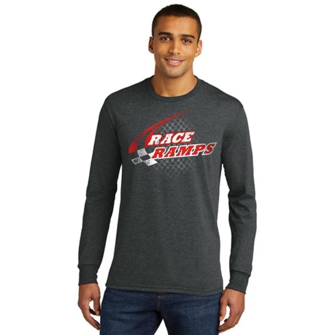 Race Ramps Checker Logo Mens Long Sleeve Crew Neck T-Shirt - Small RR-BFLS01-M-SM