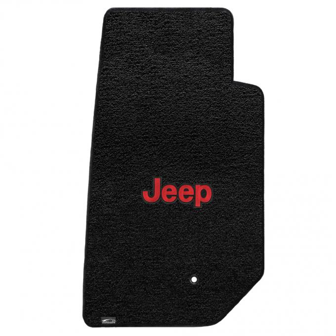 Lloyd Mats 2007-2013 Jeep Wrangler Jeep Wrangler 2007-2013 2 Piece Front Black Ultimat Red Jeep Logo 600062