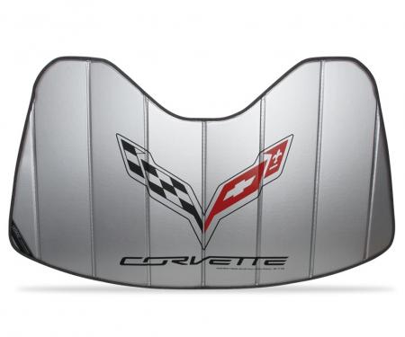 Corvette Accordian Style Windshield Sunshade, with C7 Logo